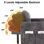 Dyonery 81 Sectional Sleeper Sofa, L-Shaped Pull Out Couch with Reversible Storage Chaise, USB, Reclining Backrest
