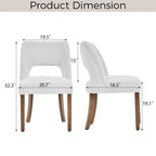 Set of 4 Fabric-upholstered Dining Chairs