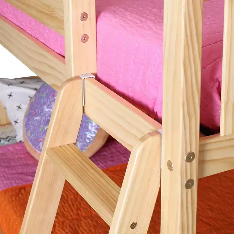 Max & Lily Twin over Twin Low Bunk with Curtains
