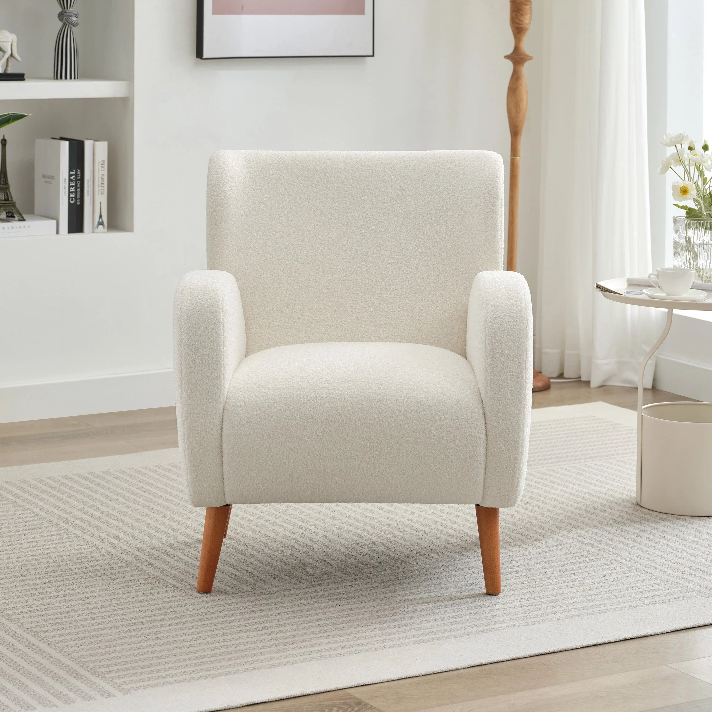 Modern Luxury Wingback Accent Arm Club Chair Single Sofa
