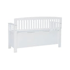 Migdalia Flip Top Slat Back Storage Entryway Bench