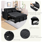 Causeuse moderne en velours avec dossier inclinable et poches, 2 places – Gris foncé / Gris clair / Bleu / Noir