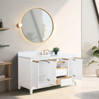 Vanity Art Bathroom Vanity with Ceramic Sink and Engineered Marble Top