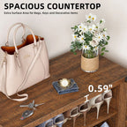 Meuble de rangement pour chaussures Moasis à 5 niveaux et 20 paires avec portes doubles pour entrée