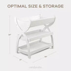 Comfy Cubs Baby Changing Table - Sturdy Wood Construction, Timeless Look with Two Open Shelves for Infant Essentials