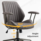 Chaise de bureau ergonomique en suède avec support lombaire
