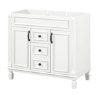 36'' Modern Bathroom Vanity with Top Sink and Mirror Cabinet,2 Doors and 2 Drawers