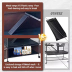 Small Animal Cage, Ferret Cage - 59'' 5-Tier Habitat with Storage Cabinet, Includes Hammock/Wheels/Removable Ramps/Easy-Clean Trays