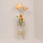 Plug In Column LED Rattan Floor Lamp for Living Room
