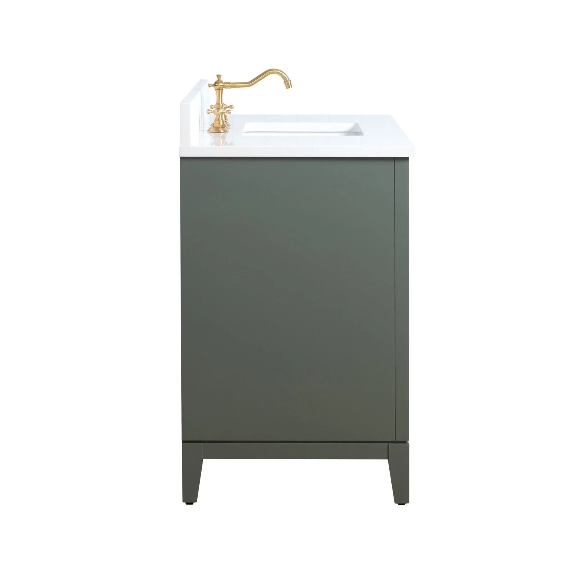 Vanity Art Bathroom Vanity with Ceramic Sink and Engineered Marble Top