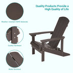Bonosuki Weather-resistant Wood Outdoor Adirondack Chairs-Set of 4