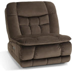 MCombo Fauteuil inclinable électrique sans accoudoirs surdimensionné à double moteur, inclinable Zeroarms parfait pour le salon en tissu PR607