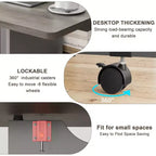 Folding Dining Table for Kitchen, Space Saving Dining Table, Extendable Kitchen Drop Leaf Table with 6 Wheels for Small Space