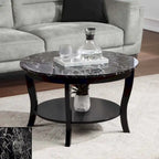 Round Coffee Table with Shelf