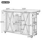 Outdoor Kitchen Island, Rustic Fir Wood with Stainless Steel Top and Smart Storage