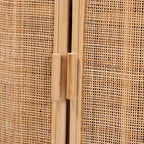 bali & pari Yanka Mobile Contenitore in Rattan Naturale: Artigianale, 2 Ripiani, Design Bohemien