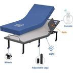 Adjustable Bed with Wireless Remote, Hospital Bed Base with/without Mattress