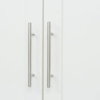 White Wood Wardrobe Armoire Storage Cabinet with Doors,Drawers,Hanging Rod
