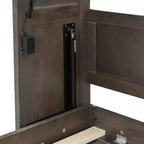 Twin Size Murphy Bed with LED Light, can be Folded into a Cabinet, Hidden Wall Bed Cabinet for Guest Room