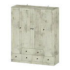 Wardrobe Armoire Closet 59W Large Freestanding Wardrobe Cabinet White