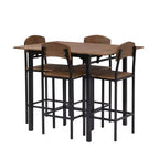 Whisen Farmhouse 5-piece Counter Height Drop Leaf Dining Table Set with Dining Chairs