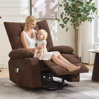 Power Lift Recliner Chair for Elderly with Massage and Heat, Oversized Massage & Heat Recliner with Soft Padded Upholstery, Side Pocket & Cup Holders