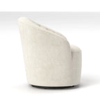 SEYNAR Modern Velvet Upholstered 360 Degree Swivel Barrel Chair with Button Tufted Back Set of 2