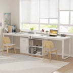 Bureau d'angle réversible blanc pivotant Bureau d'ordinateur