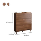 Traditional Hidden Adjustable 3 Tiers Solid Wood Shoe Cabinet