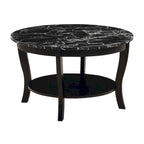 Round Coffee Table with Shelf