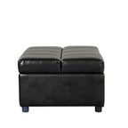 Twin Size Folding Pull out Ottoman Sleeper Bed with Mattress Convertible Guest Bed, PU Upholstered Sleeper Sofa