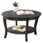 Round Coffee Table with Shelf