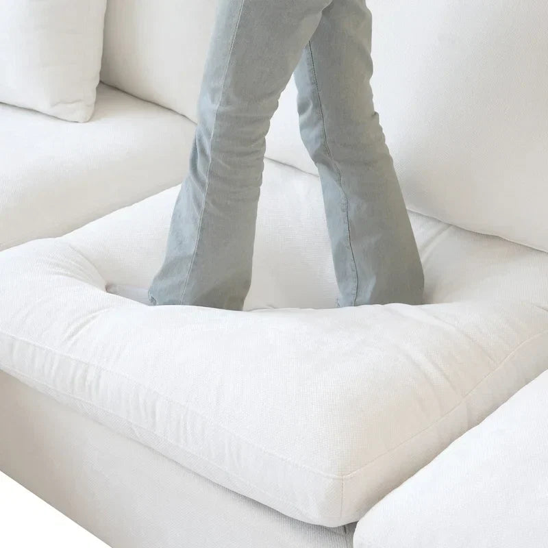 Large Linen Corner Sectional Sofa Couch for Living Room Set