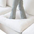 Large Linen Corner Sectional Sofa Couch for Living Room Set