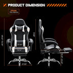 Chaise de bureau de jeu pivotante en cuir PU
