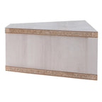 47 Corner Floating TV Stand, 3 Shelves, Transitional Style, Space-Saving Wall Mount