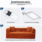 80.7 5-in-1 Convertible Sleeper Sofa Bed – Corduroy, 1200 lbs, No Assembly
