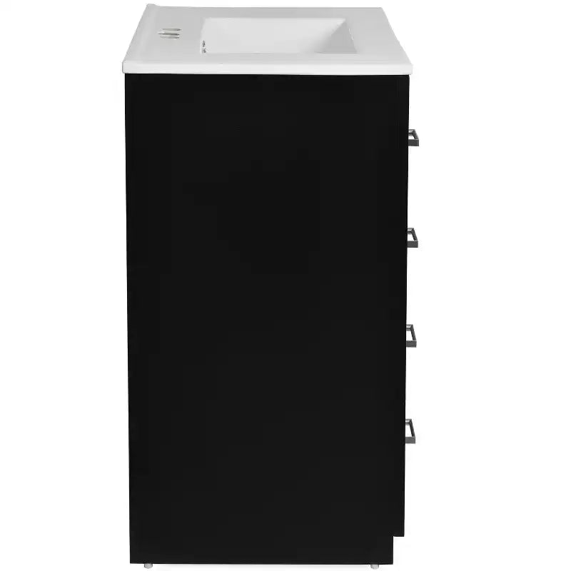 30 Single Sink Bathroom Vanity with Cabinet & 3 Drawers – Black / Blue / Green / Indigo / White