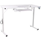 SewingRite SewStation 101, Tavolo da cucito pieghevole portatile con gambe in acciaio, Bianco - Perfetto per Casa, Ufficio e Attività Commerciali