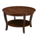 Round Coffee Table with Shelf