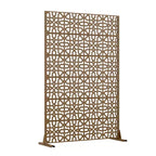MAYEERTY Galvanized Steel Room Divider Outdoor and Indoor Divider with Free Standing Privacy Screen for Balcony Patio