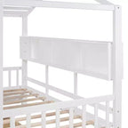 Twin/Full Size Wooden House Bed with 2 Drawers, Kids Bed with Storage Shelf - ModernLuxe
