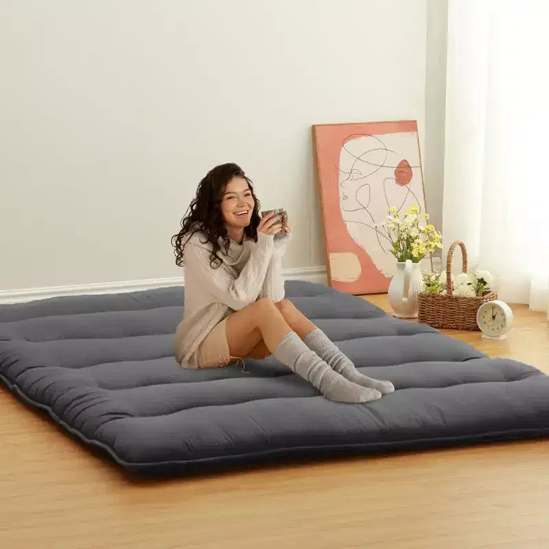 Japanese Futon Mattress, Foldable Floor Sleeping Pad, Tatami Mat for Home, Camping Mattress