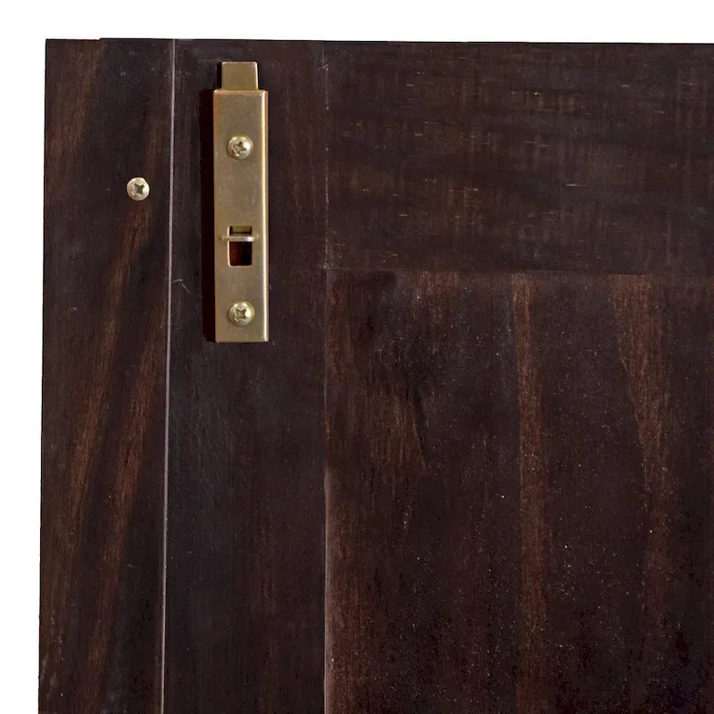 3-Door Wardrobe Armoire - White/Mocha/Java - Solid Wood
