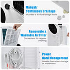 Costway 8000 BTU (11,500 BTU ASHRAE) Dual Hose Portable Air Conditioner 3-in-1 AC Unit w/ Remote Control