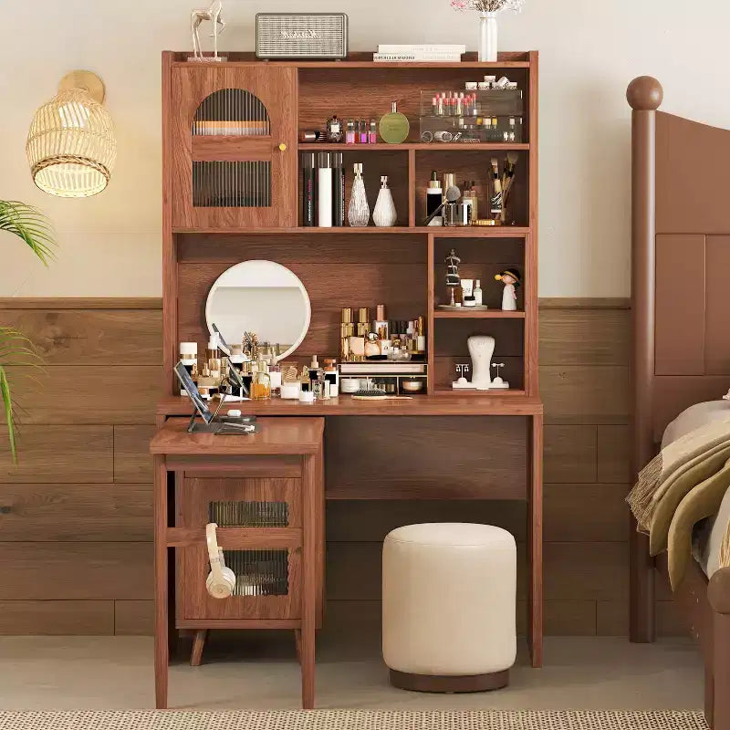 Scrivania per computer moderna Okak in legno per ufficio con scrivania/sedia e libreria, scrivania da scrittura con contenitore per ragazzi e studenti per studio, ufficio