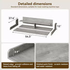 2-Tier Washer and Dryer Countertop with Shelf or Drawers, Laundry Countertop Cover with Non-Slip Pad, 54X27.5 Laundry Topper for Folding Clothes